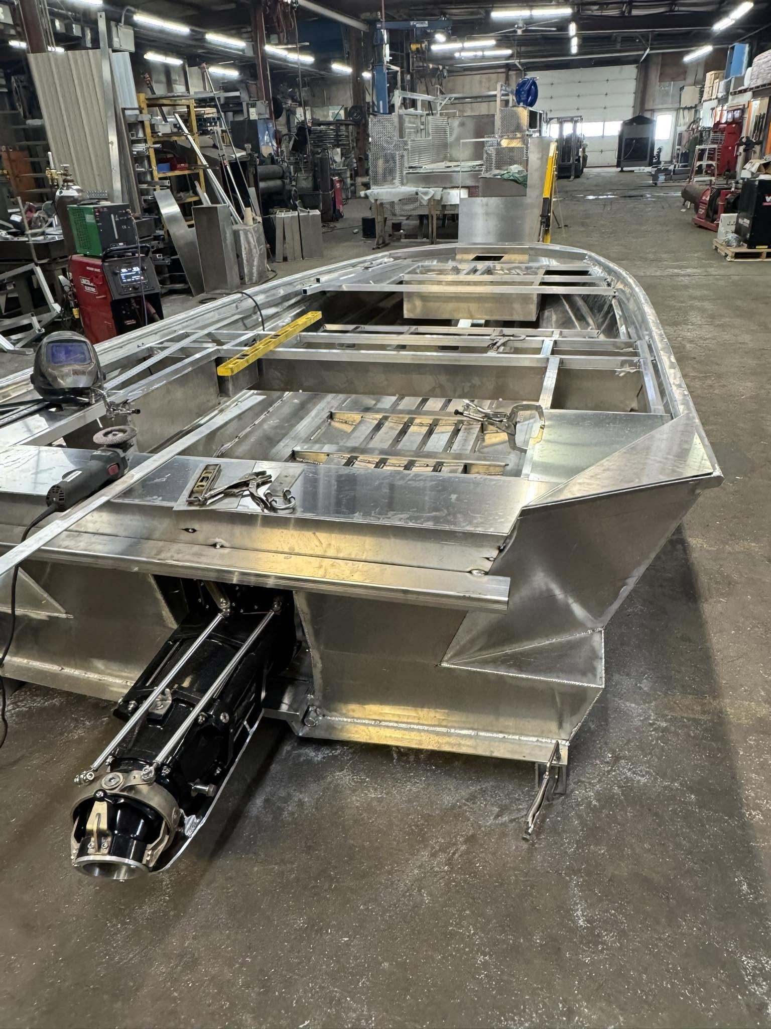 A Banshee hull under construction in the shop