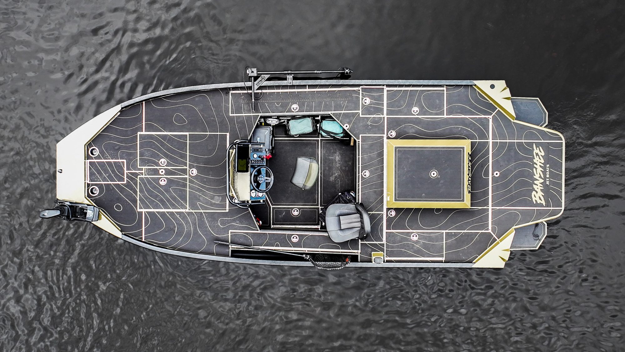 Overhead view of a Banshee on the river